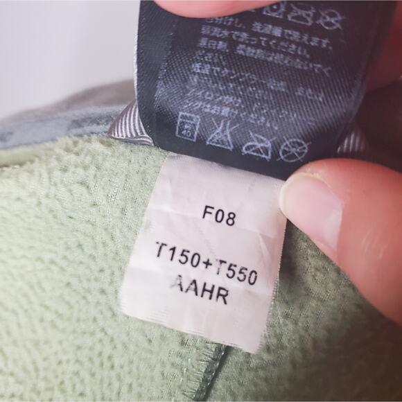 The North Face Light Green Fleece Full Zip Jacket Women's Size Large White Sides - Picture 10 of 16